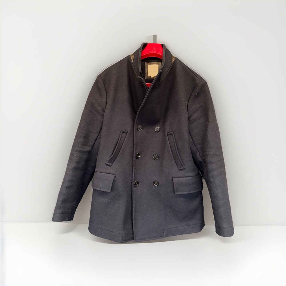 Bond PeaCoat Billy Reid Gray Size:M Made In Italy Wool Men's Jacket - Picture 3 of 13